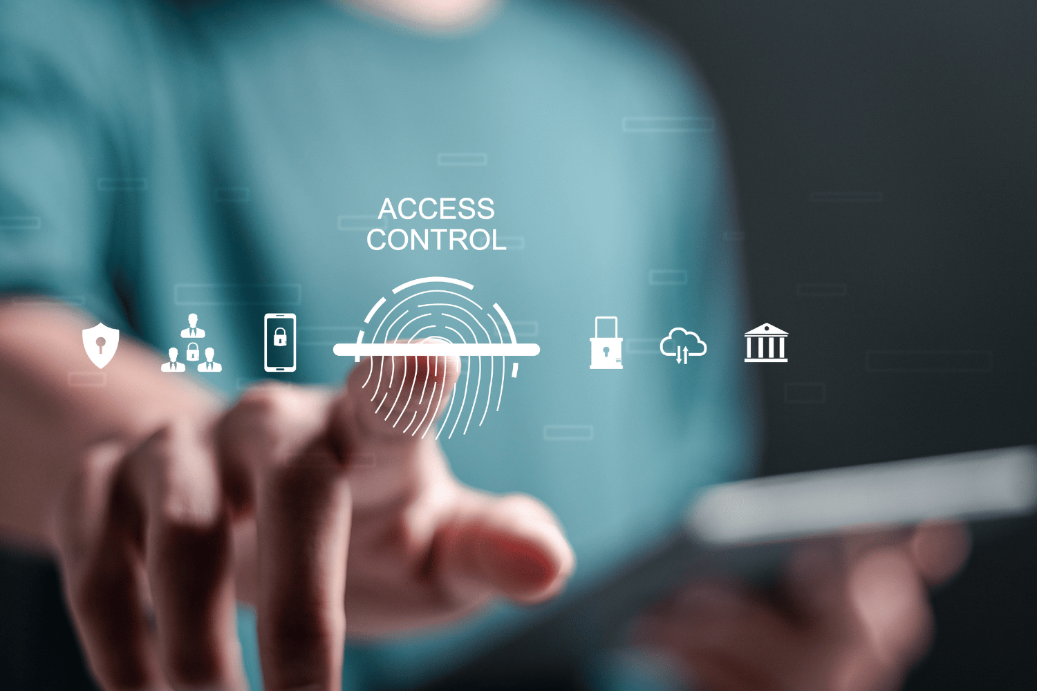 Computer screen with various security features