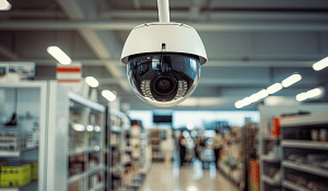 A motion detection camera in a public area